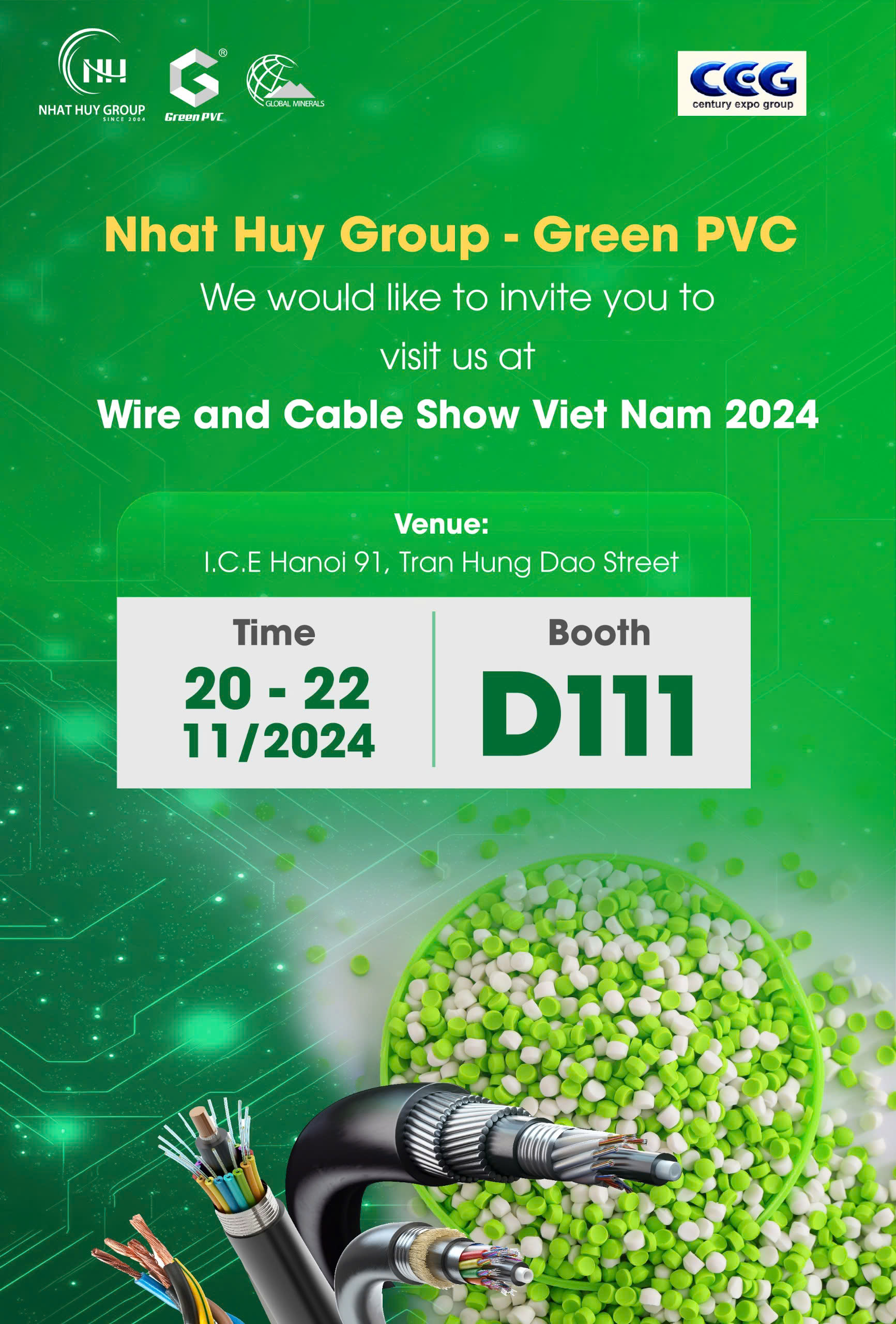 Green PVC Showcases Innovative PVC Compound Solutions at Wire and Cable Show 2024 11 Wire and Cable Show 2024